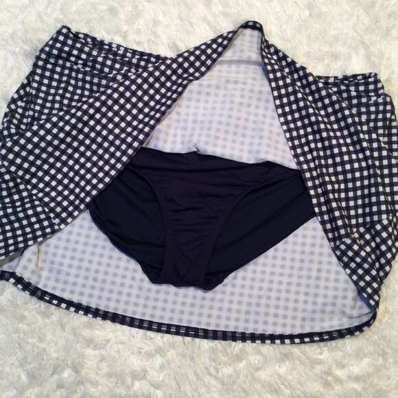 Land's End x Draper James Plaid Preppy Gingham Swim Skirt 20W - Picture 2 of 3